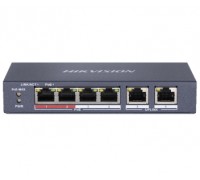 4-канальный Ethernet неуправляемый POE Hikvision DS-3E0106P-E/M
