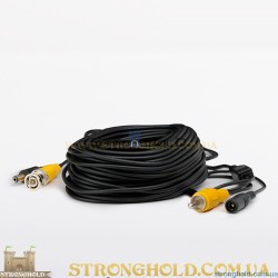 Комбинированный кабель для передачи видео и питания BNC-M+DC-F to RCA-M+DC-M 18.3 м