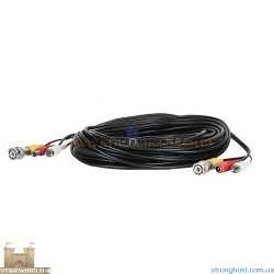 Комбинированный кабель для передачи аудиосигнала, видео и питания BNC-RCA-M + BNC-RCA-M, 18.3 м